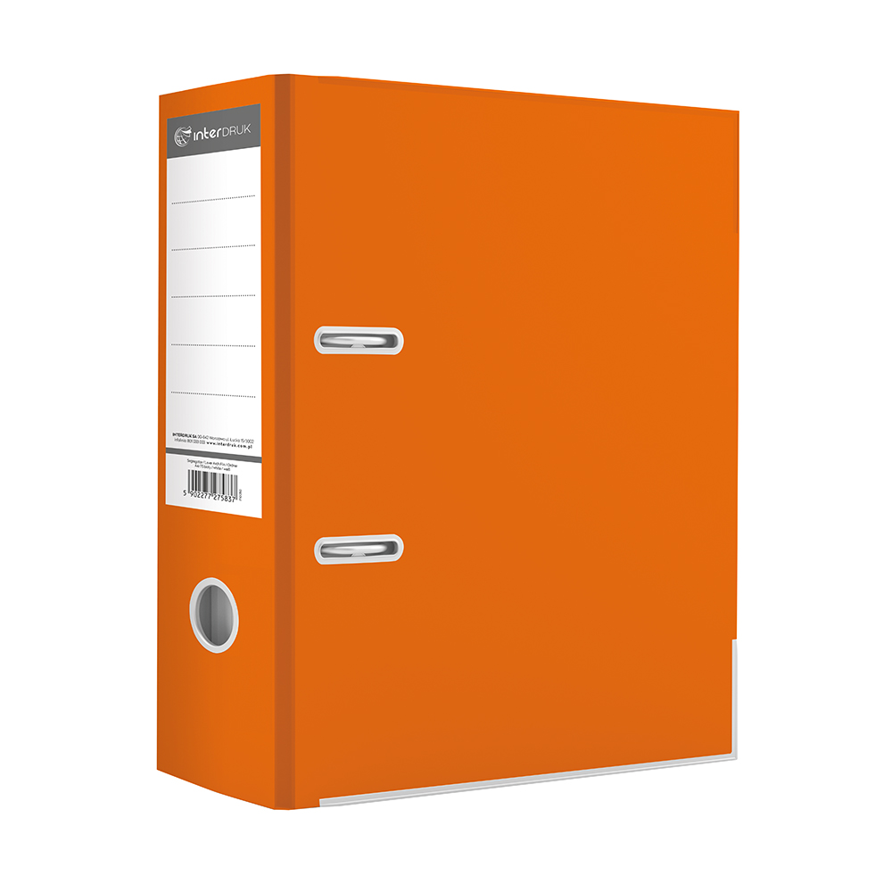 Segregator A4/75 dźwignia mat pomarańczowy Interdruk